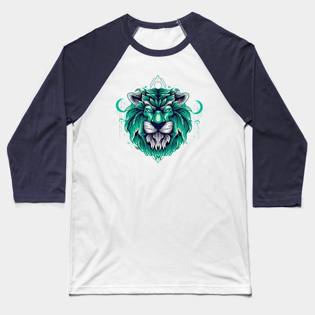 lion head Baseball T-Shirt by SHINIGAMII